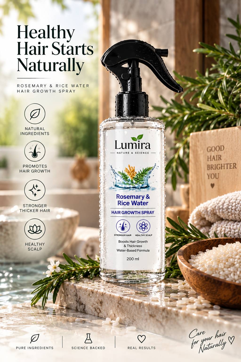 Lumira Rosemary Rice Water